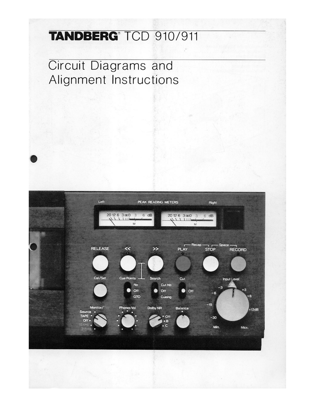 Tandberg TCD-910 Service manual