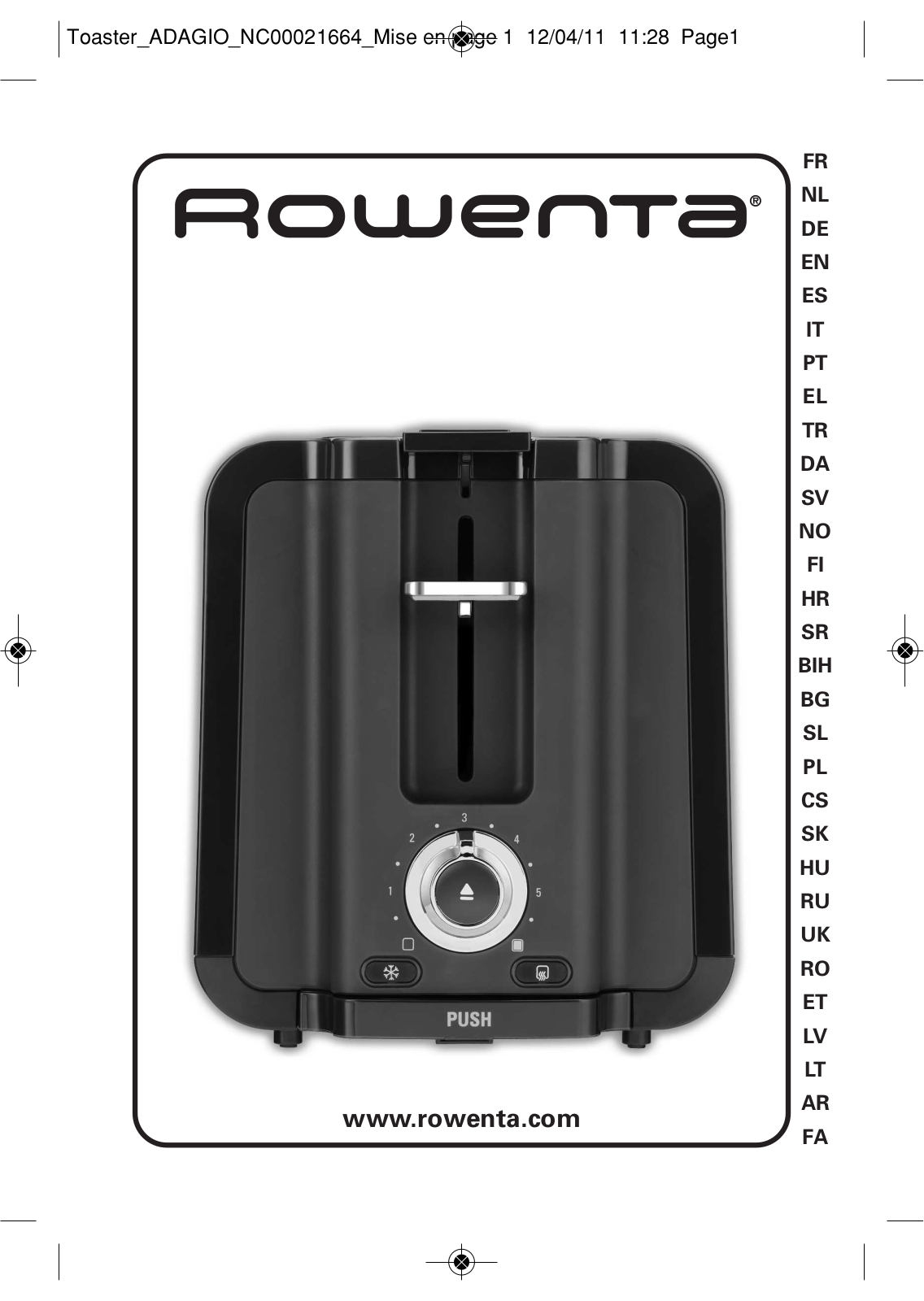 Rowenta TT580111 User Manual