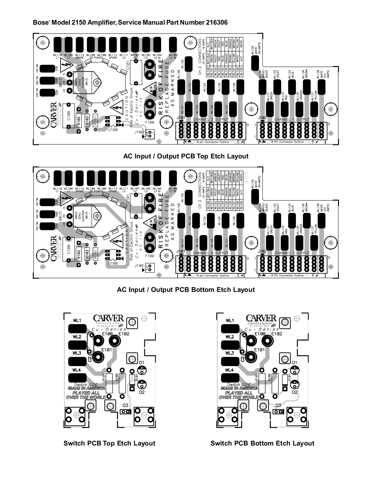 BOSE 2150 AC Schematic