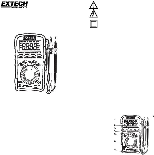 Extech DM110 Operating Manual