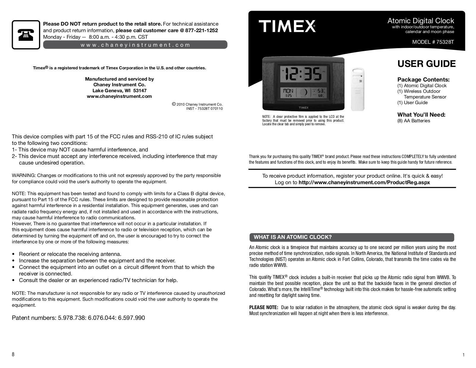 Timex 75328T User Manual