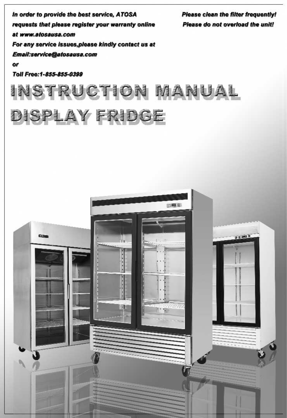 Atosa MCF8701 Owner’s Manual