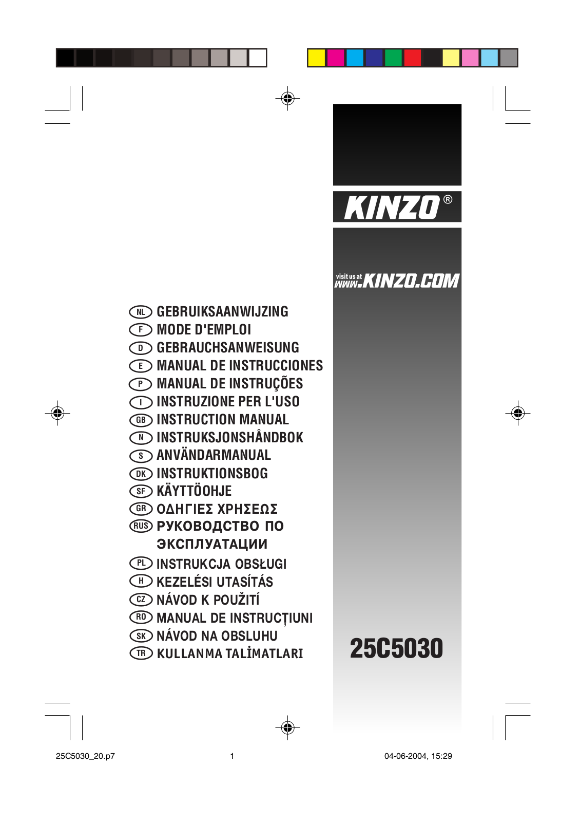 Kinzo 25C5030 User Manual