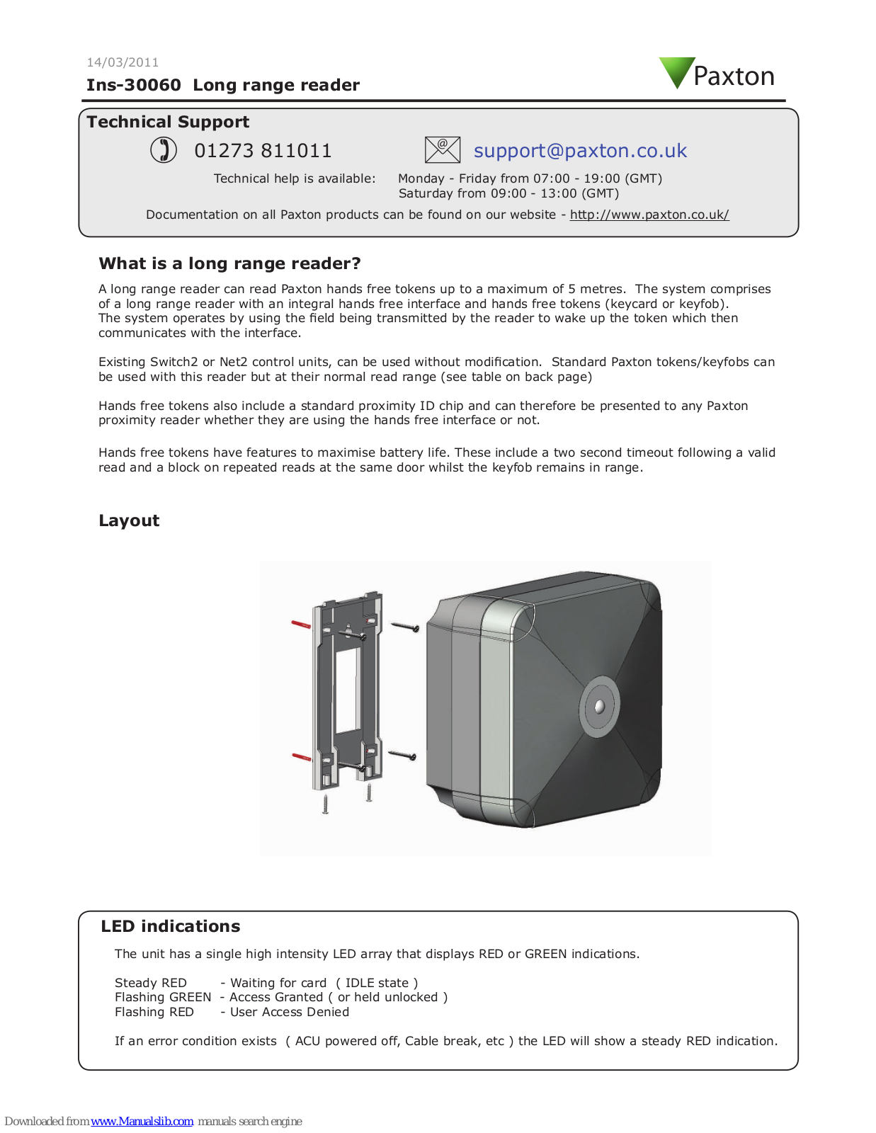 Paxton Ins-30060 User Manual