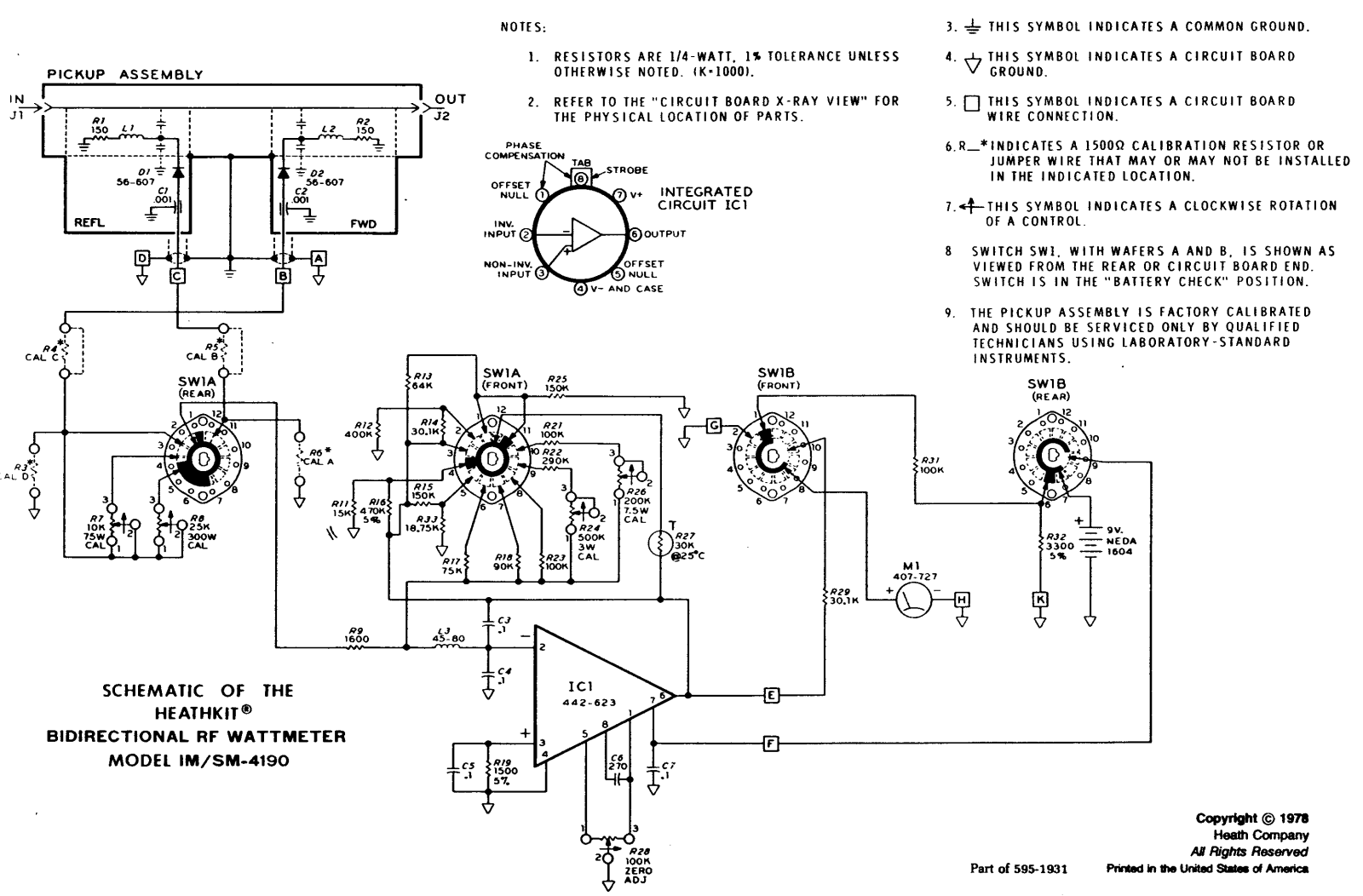 Heath Company IM-4190, SM-4190 Schematic