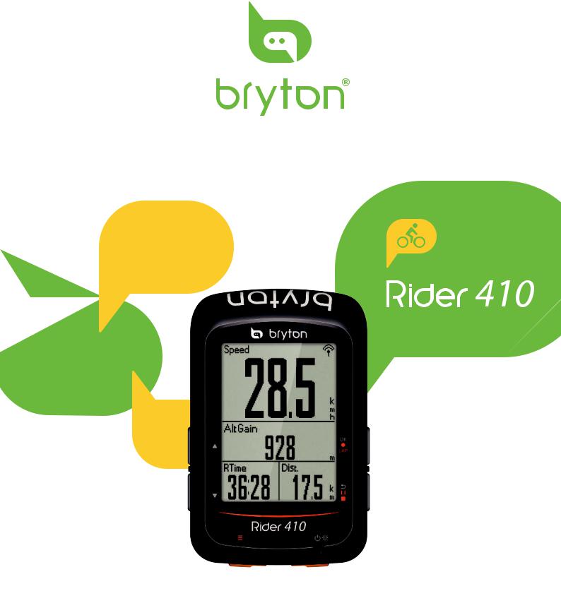 Bryton Rider 410 User Manual