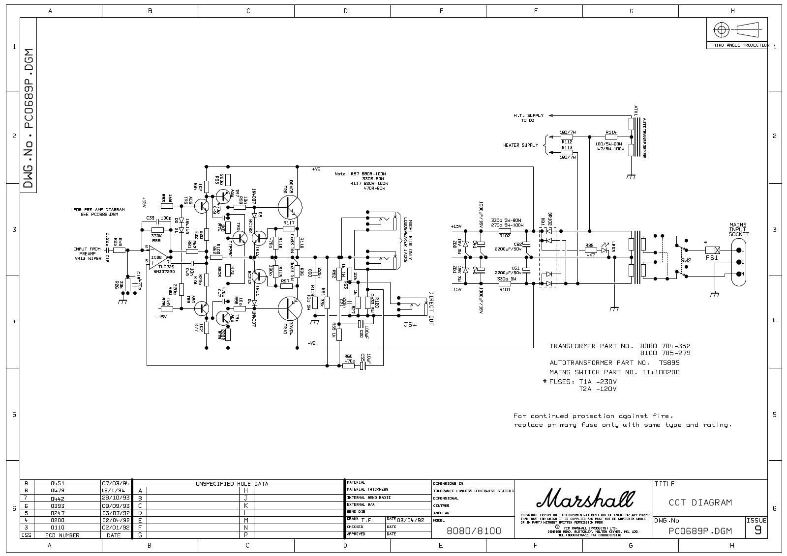 Marshall 8080-8100-Amp-Valvestate Schematic