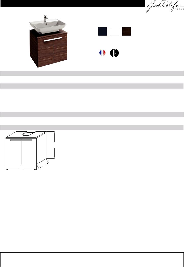 Jacob Delafon STRUKTURA EB1382 N14, STRUKTURA EB1382 N18, STRUKTURA EB1382 E16 Datasheet