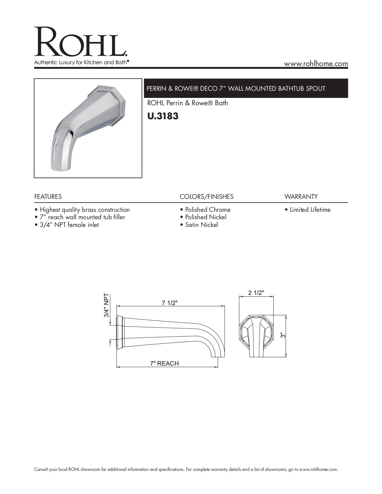 Perrin & Rowe PRWE1133 Specifications - ManualMachine.com