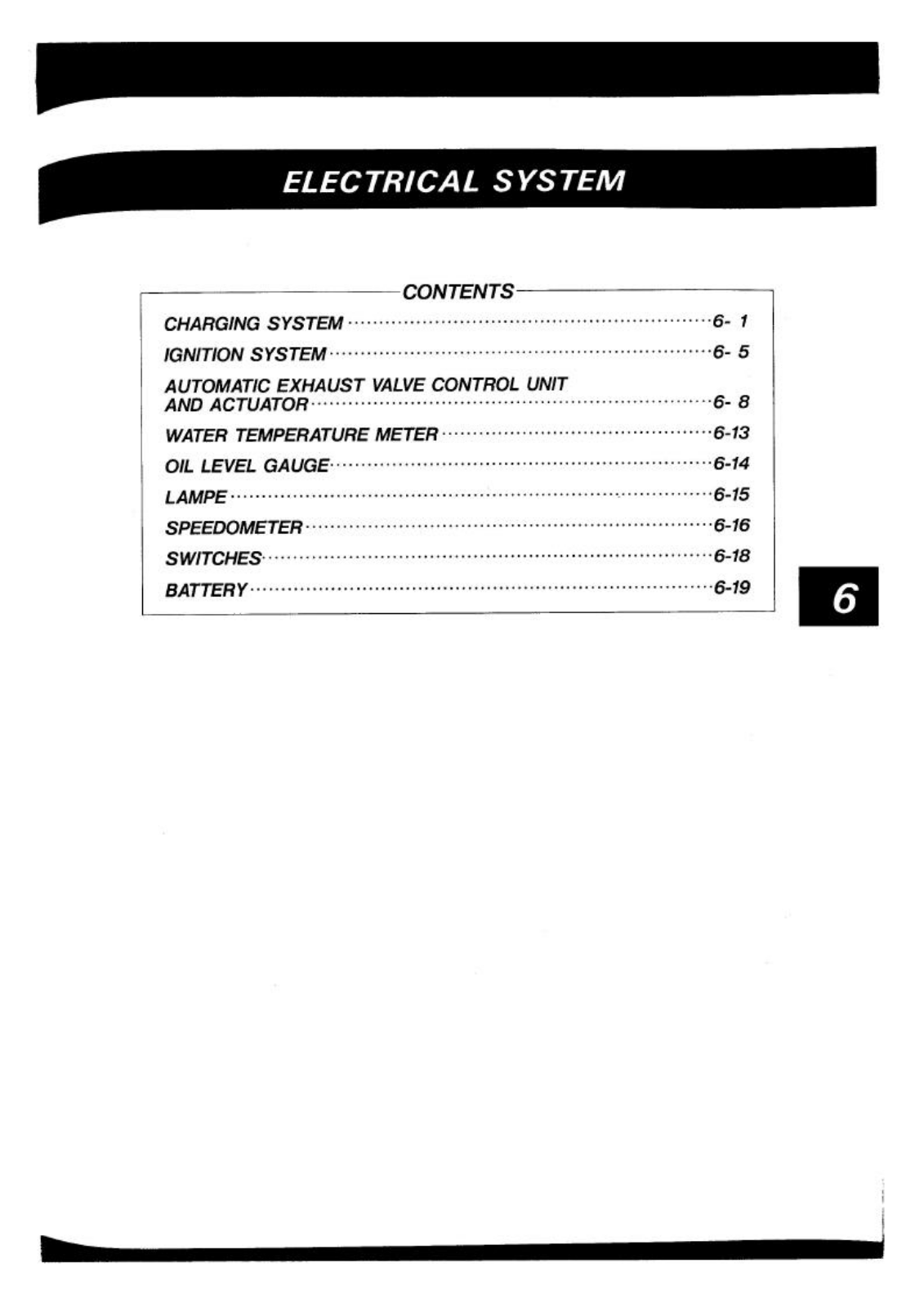 Suzuki RGV250 Service Manual 6  Electrical