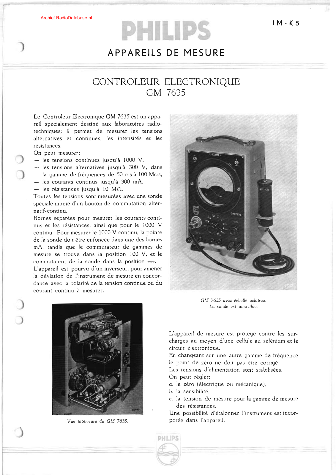 Philips GM7635 User Manual