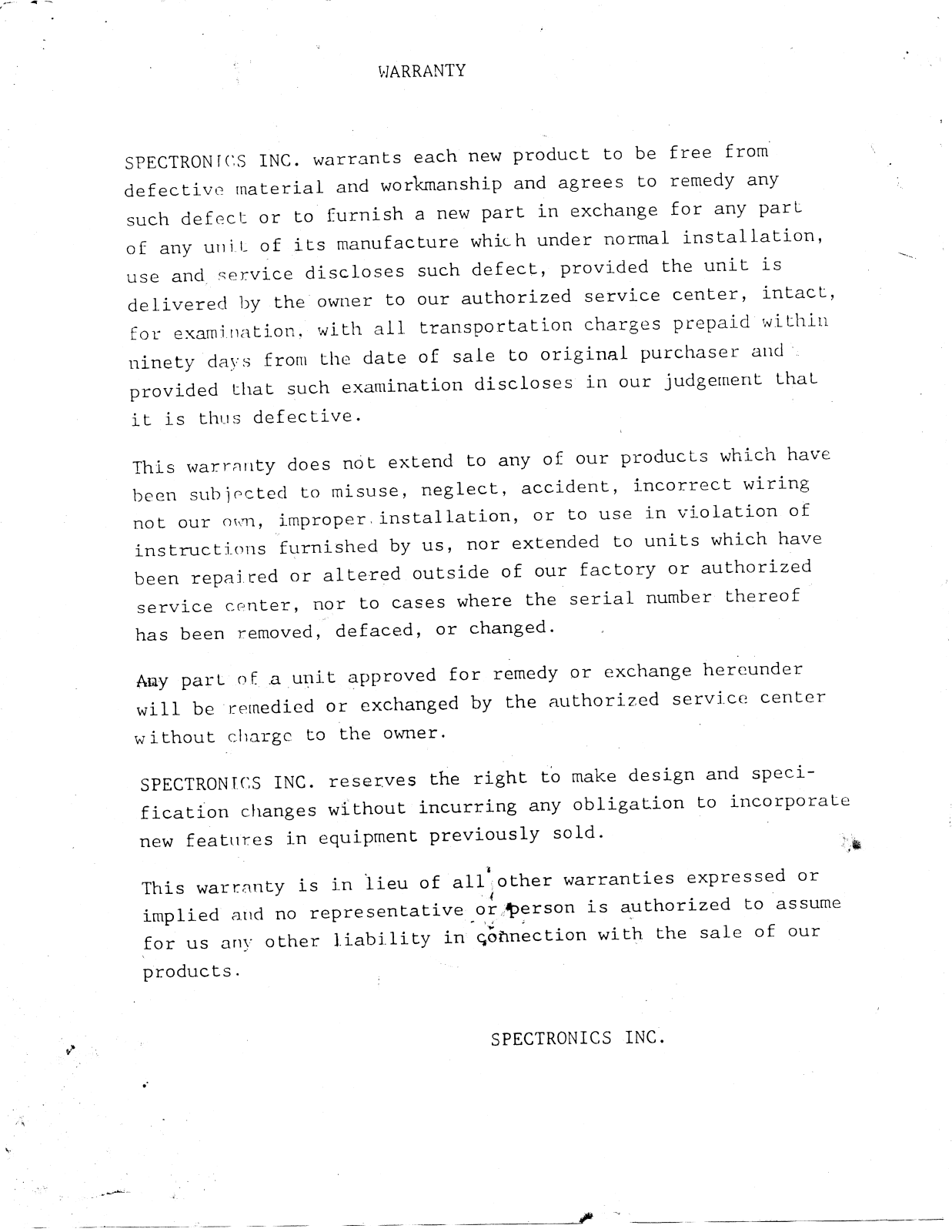 Spectronics DD-1 User manual - ManualMachine.com