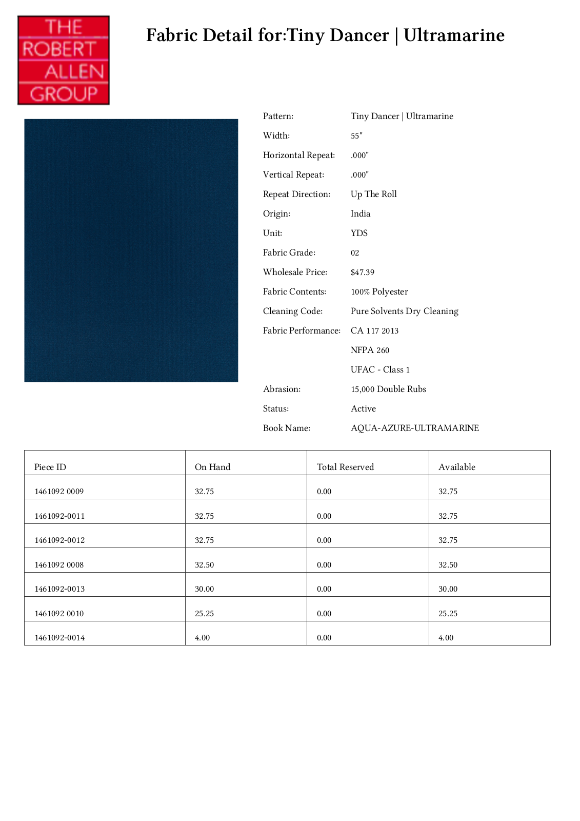 Robert Allen RALF1770 Specifications - ManualMachine.com