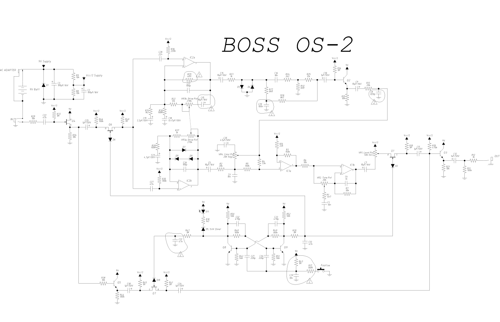 Boss os2 schematic