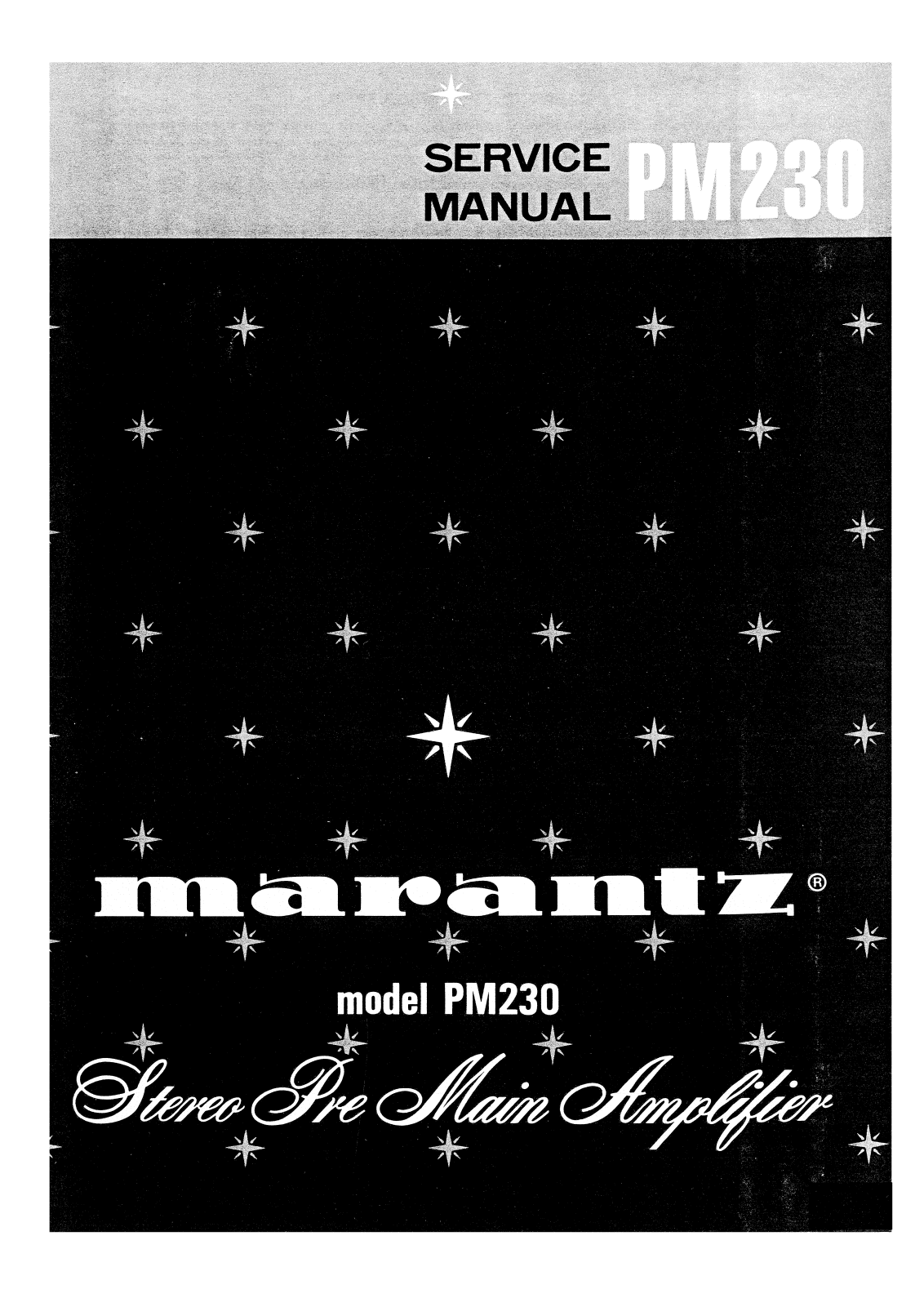 Marantz PM-230 Service Manual