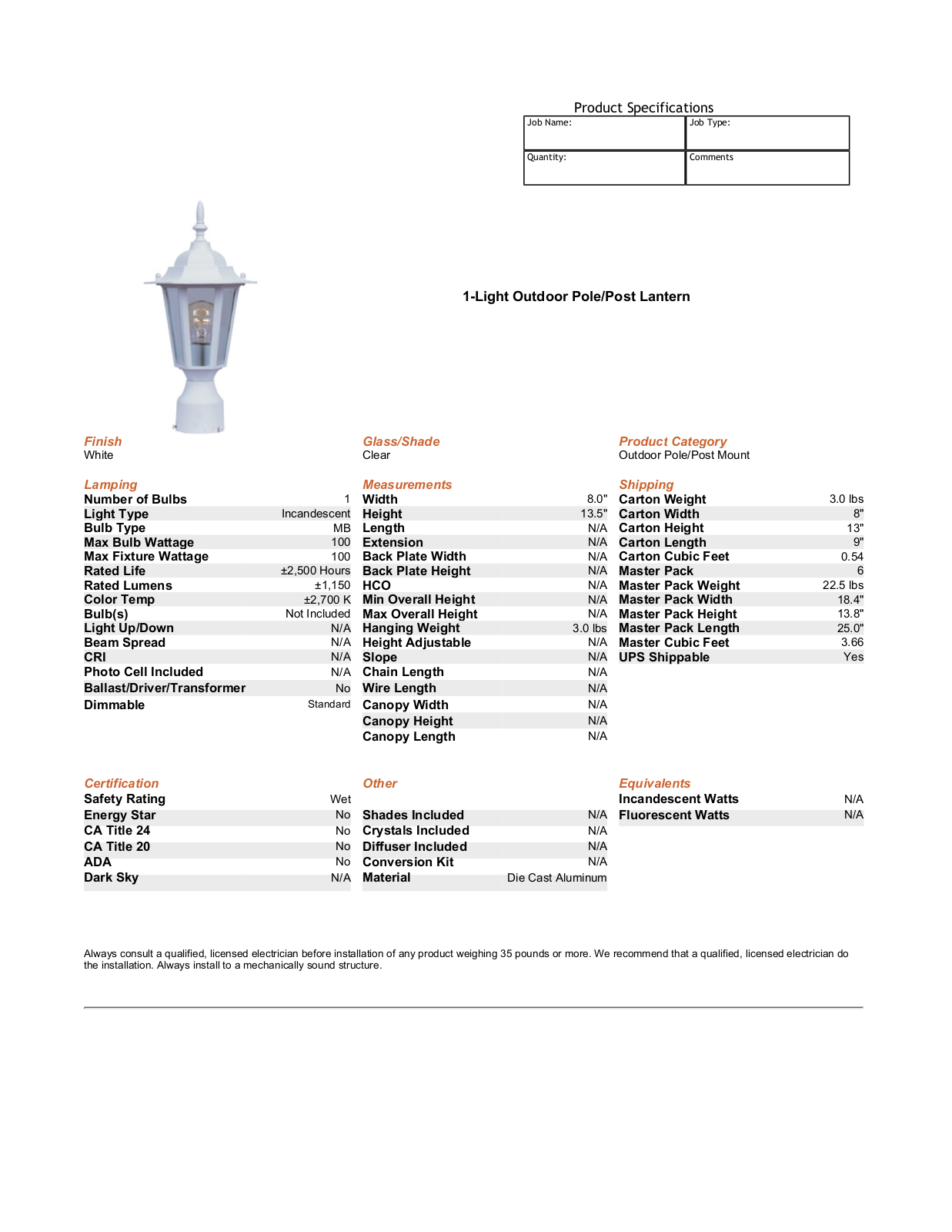 Lark Manor™ ALTL4153 Specifications - ManualMachine.com