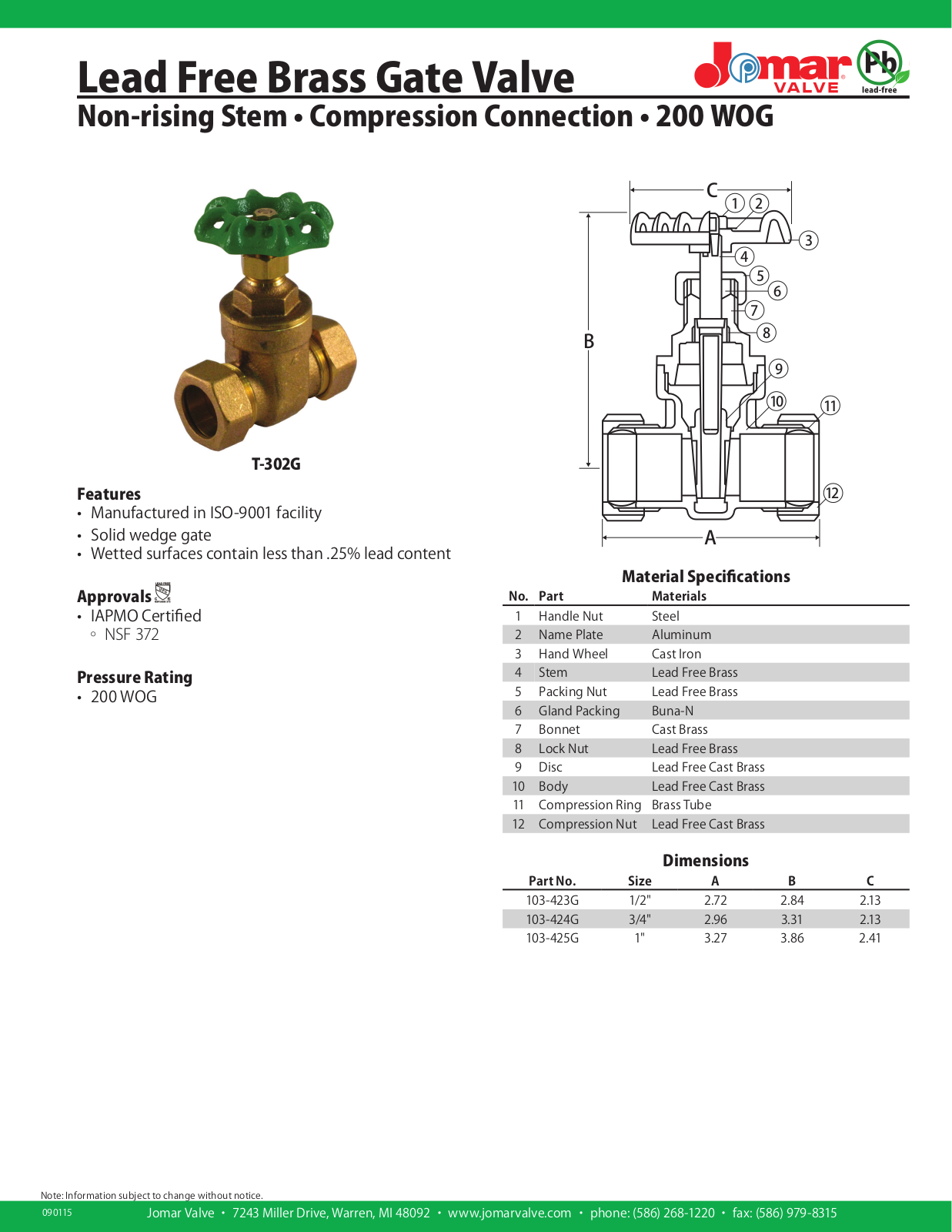 Jomar T-302G User Manual