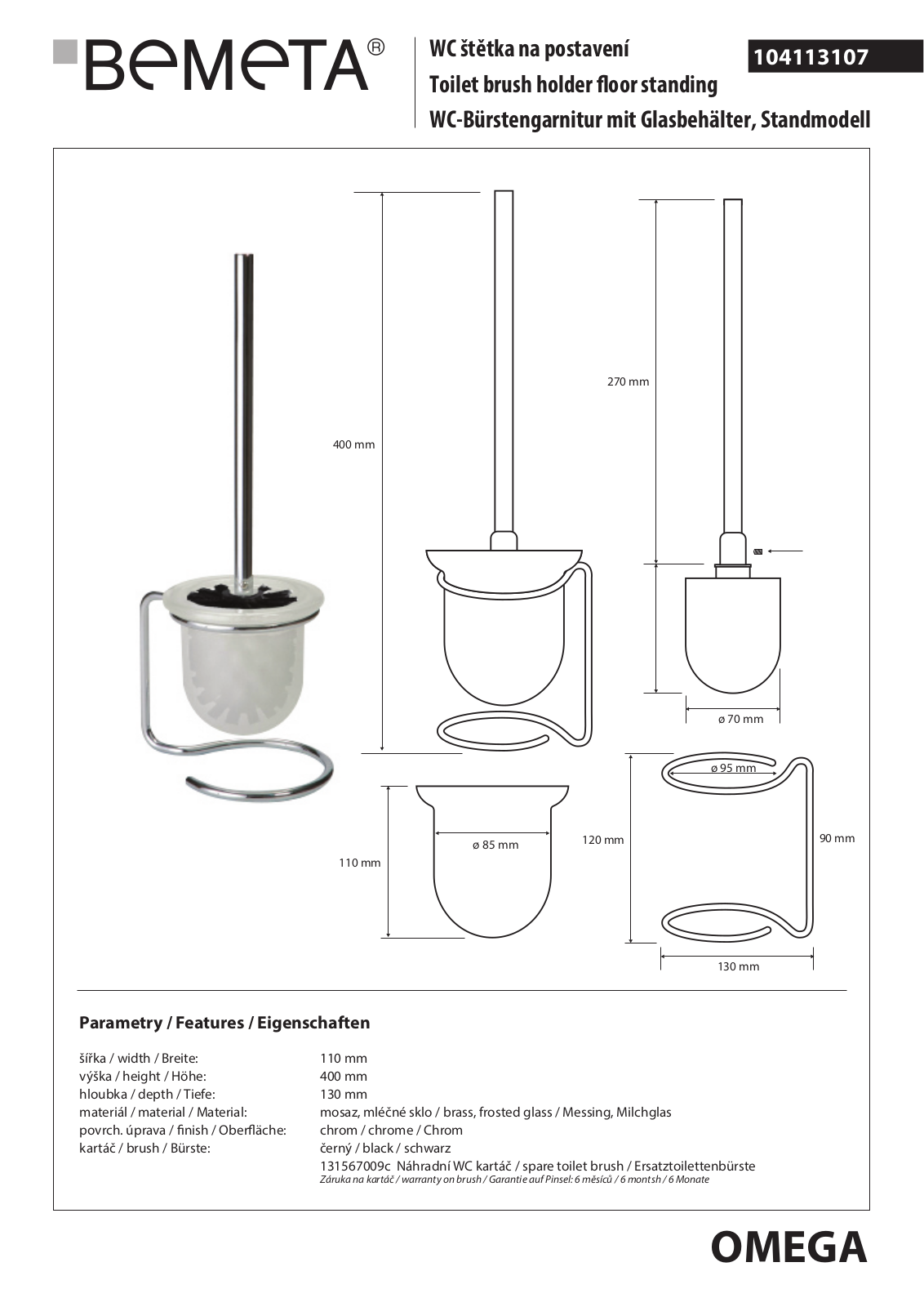 Bemeta Omega 104113107 User guide