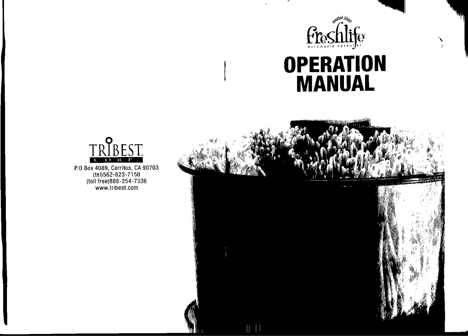 freshlife 2000 Operation Manual