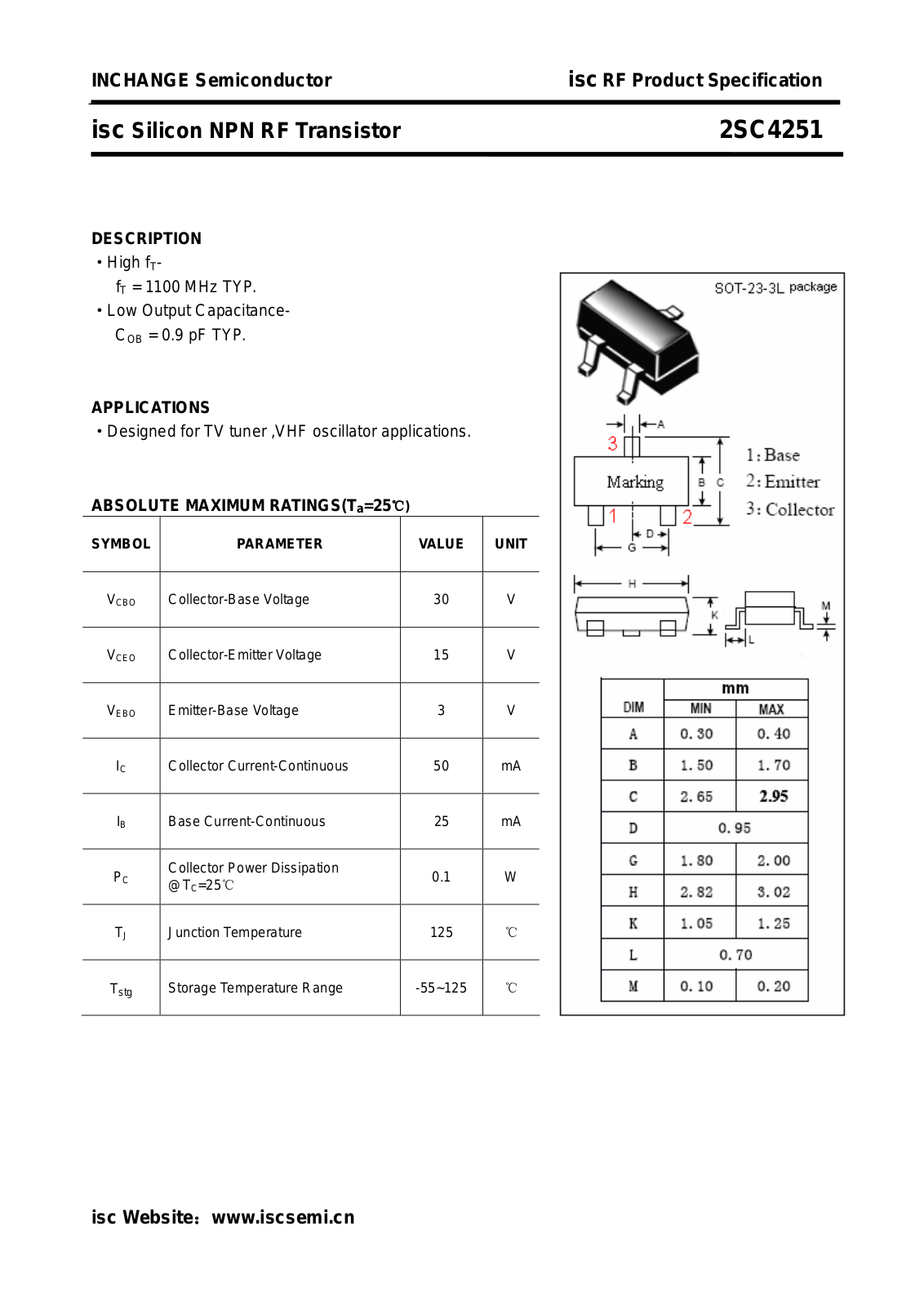 Datasheet 2sc4251 Datasheet - ManualMachine.com