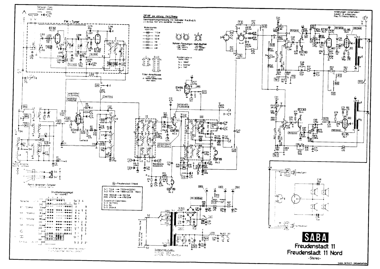 Saba Freudenstadt-11 Schematic