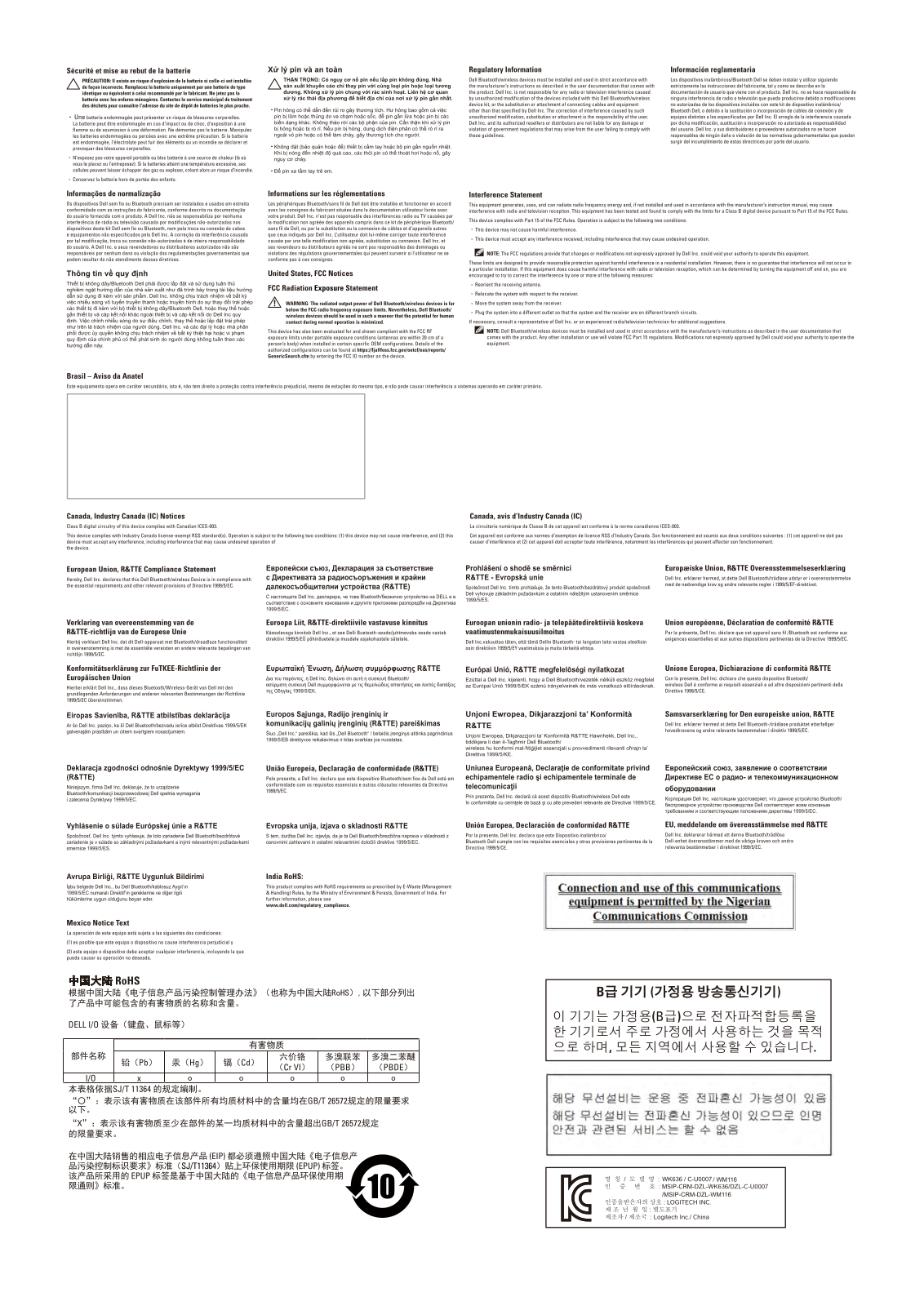 Logitech Far East WK636 User Manual