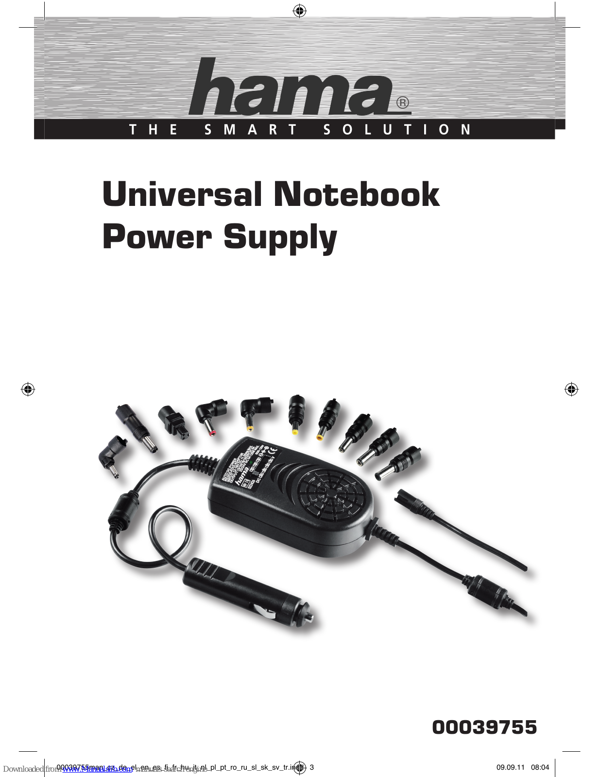 Hama Universal Notebook Power Supply Operating Instruction - ManualMachine.com