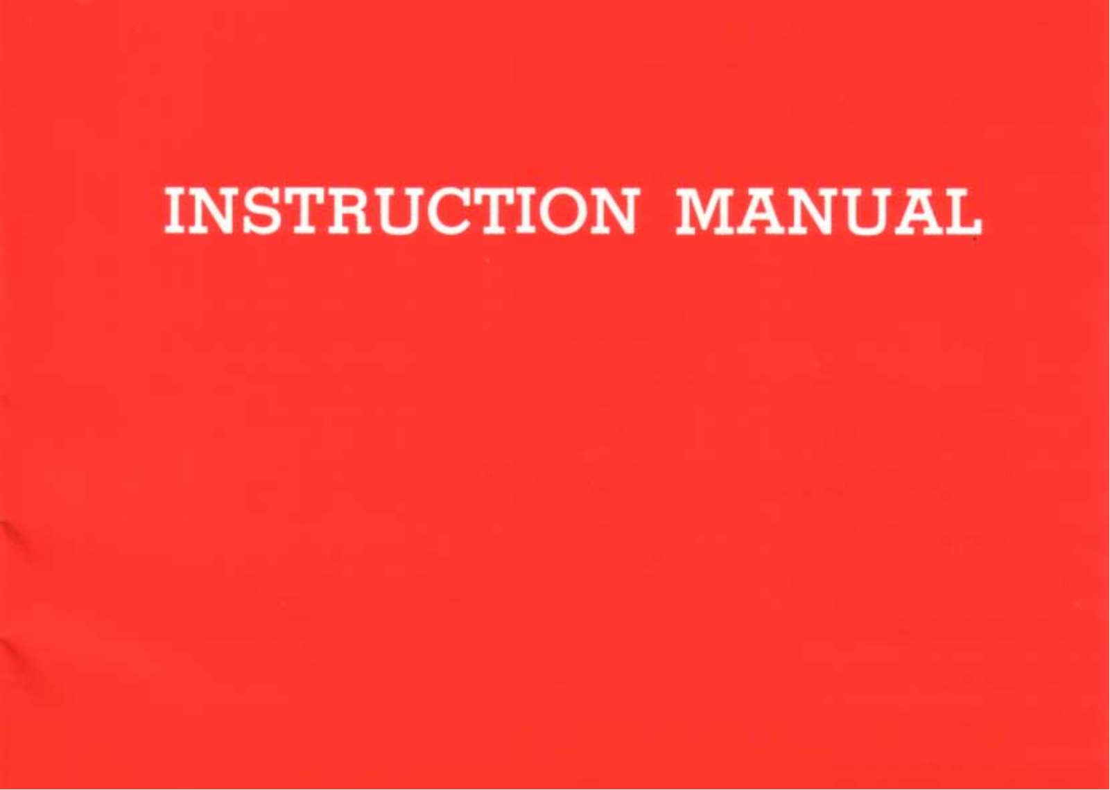 RICCAR R250 Owner's Manual