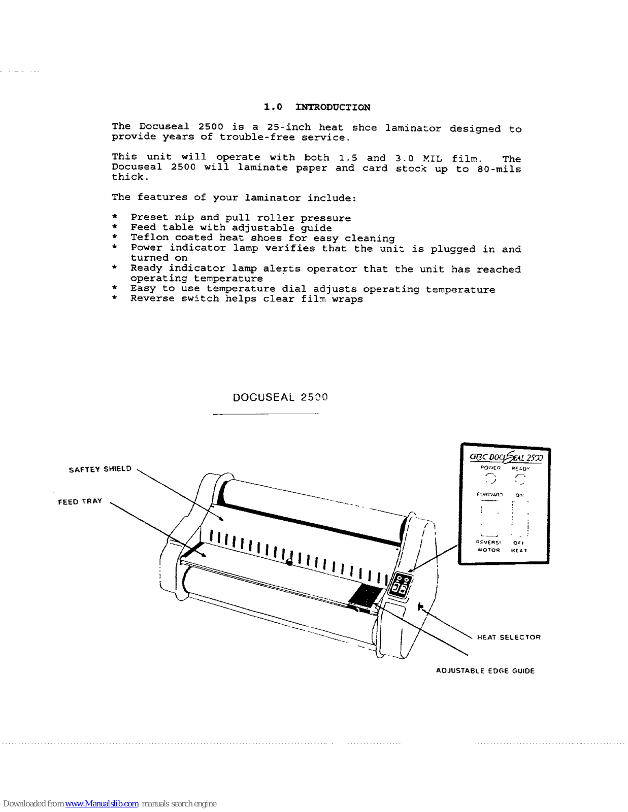 GBC Docuseal 2500 User Manual