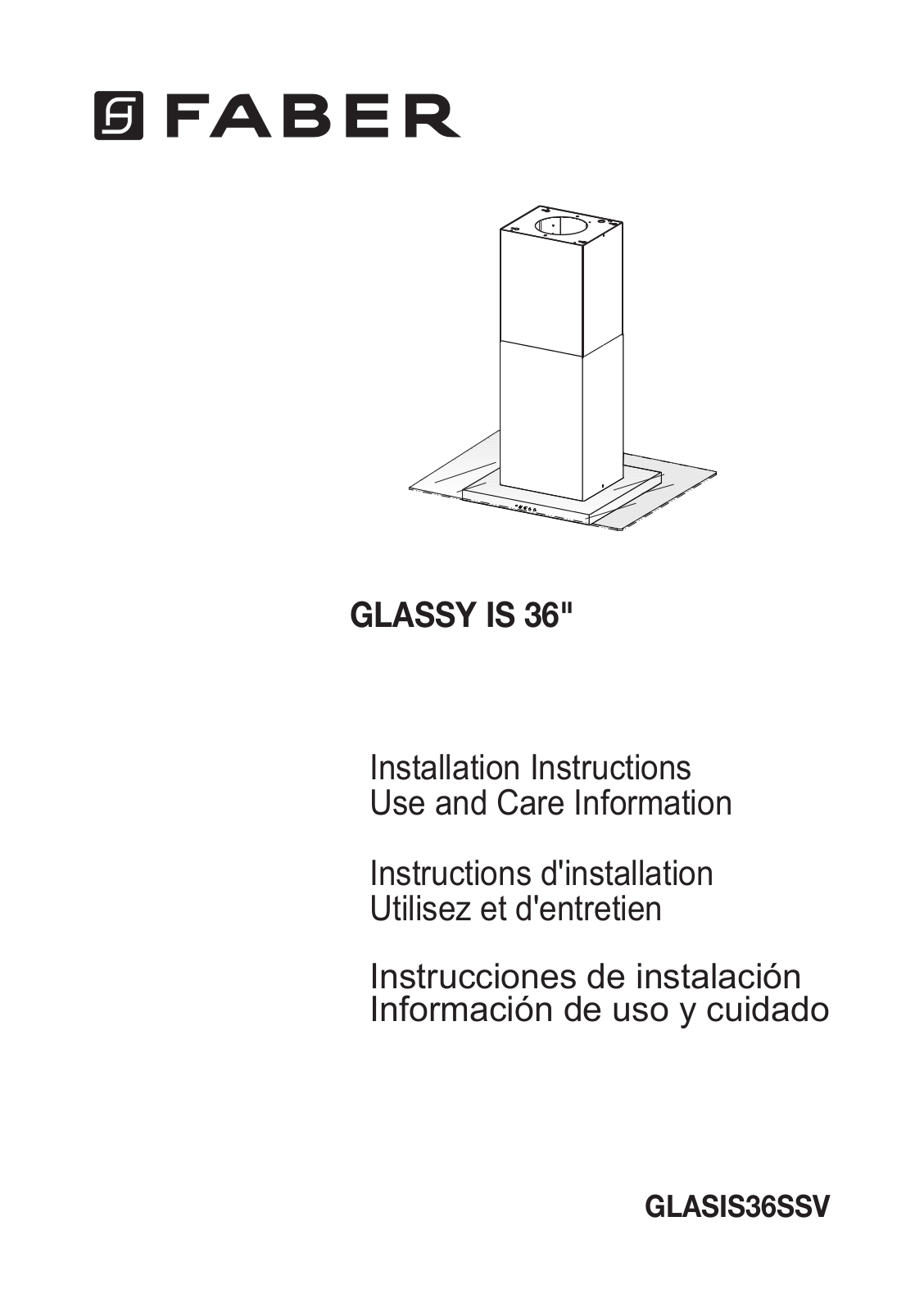 Faber GLASIS36SSV Installation Manual