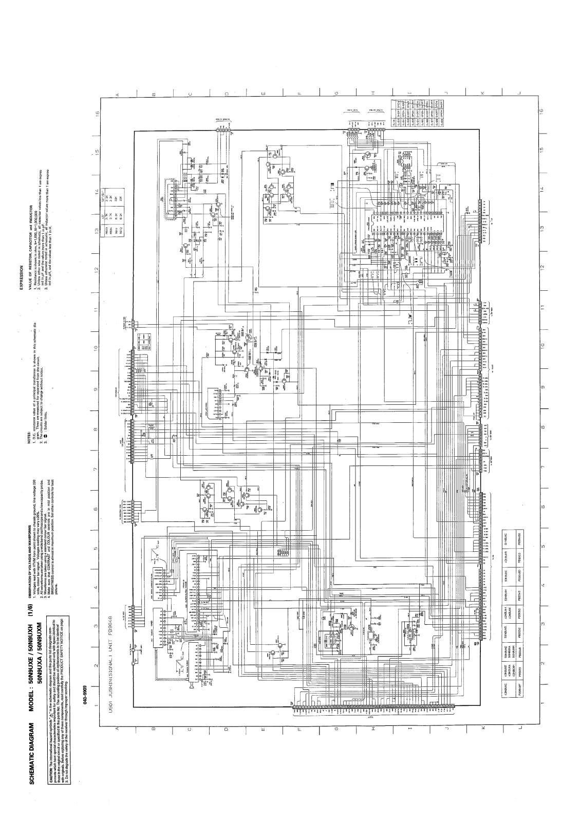 Toshiba 50N9UXA Schematic