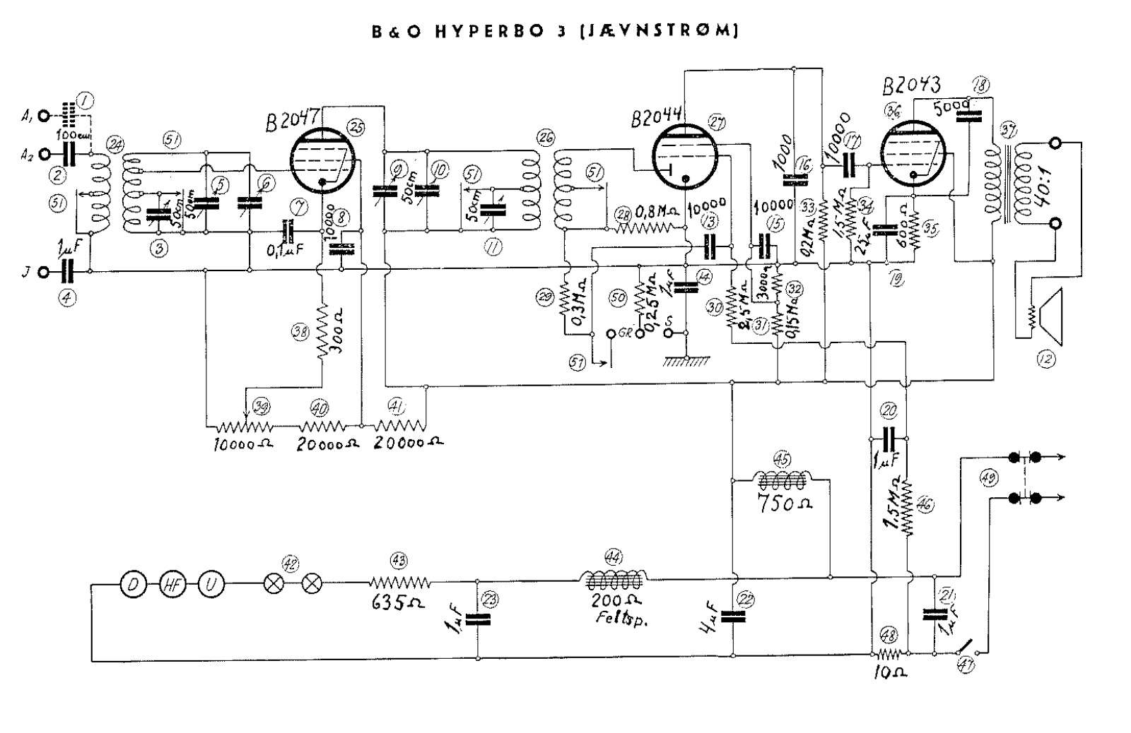 Bang Olufsen Hyperbo-3 Schematic