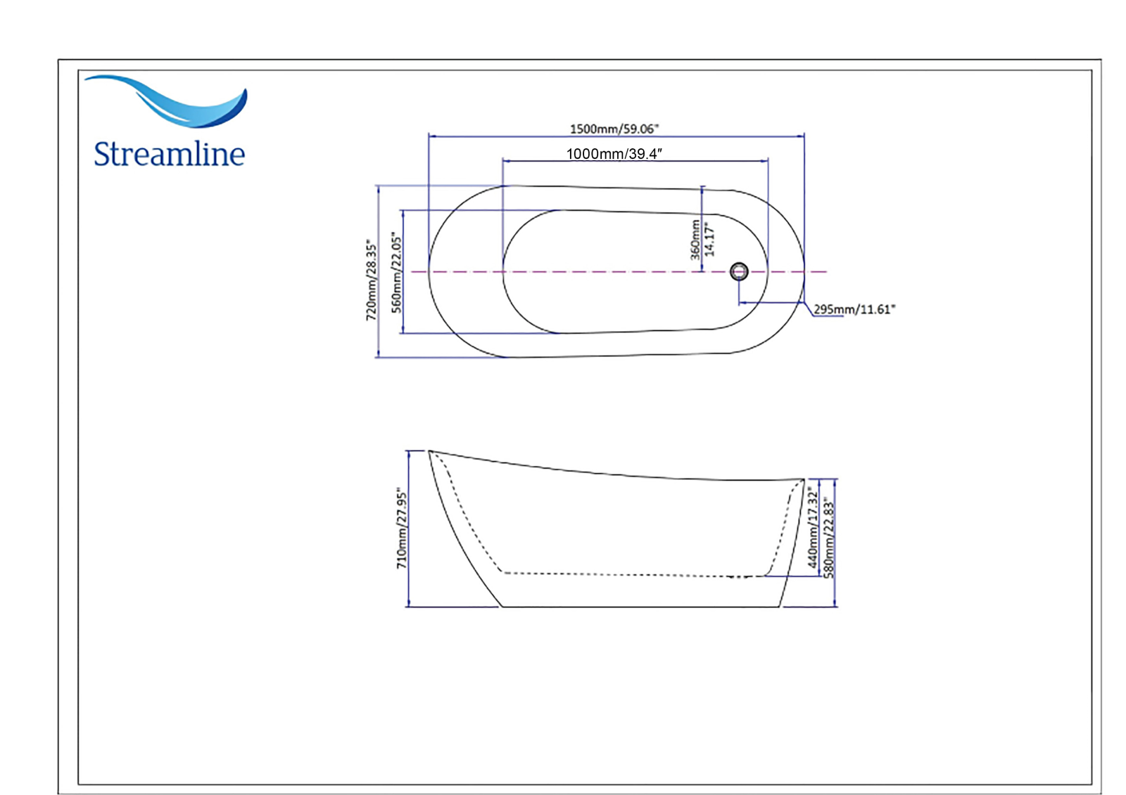 Streamline N28059FSWHFM Specifications