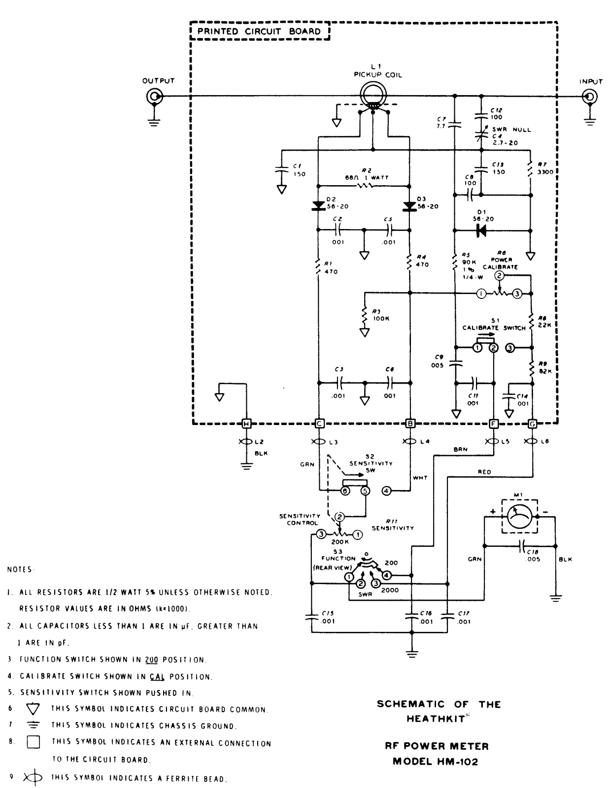 HEATHKIT HM-102 SCHEMATIC