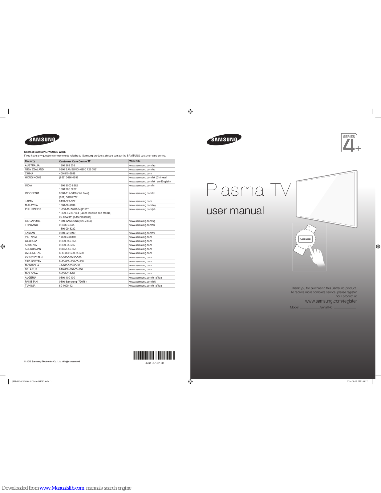 Samsung PA43H4900, PA51H4900 User Manual