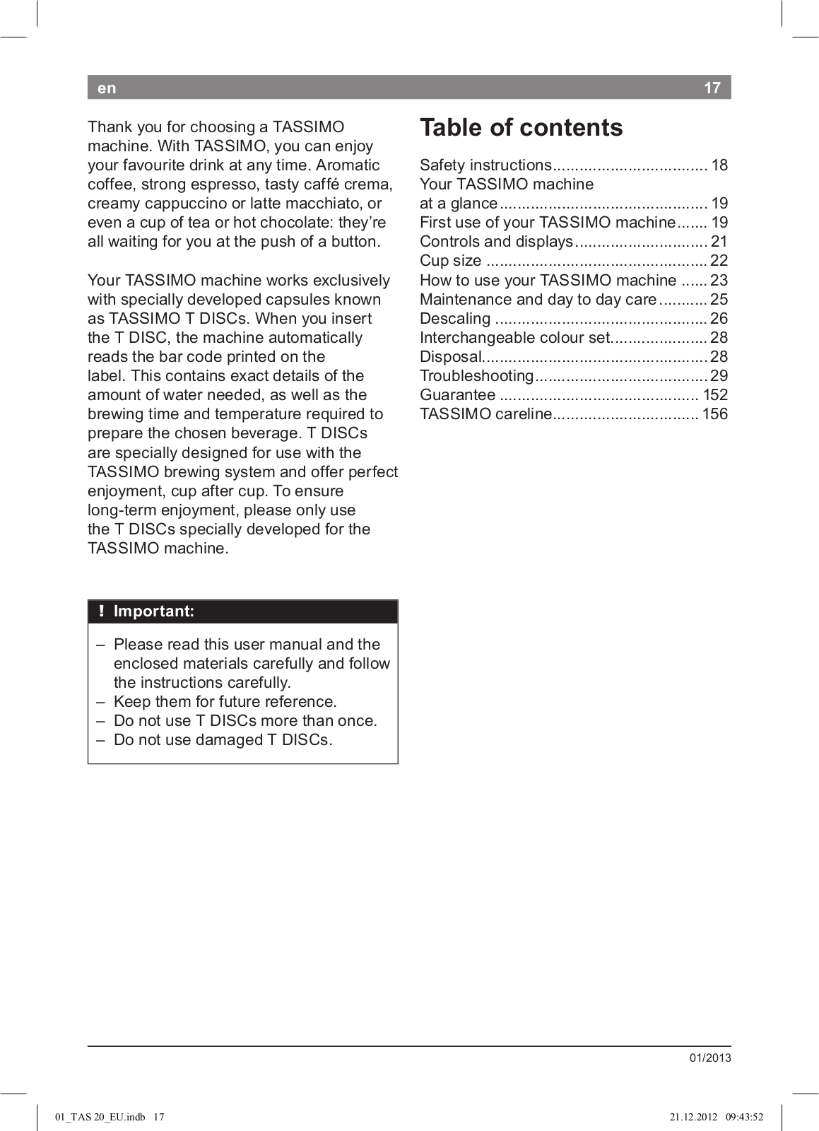 Bosch TAS2005 User guide