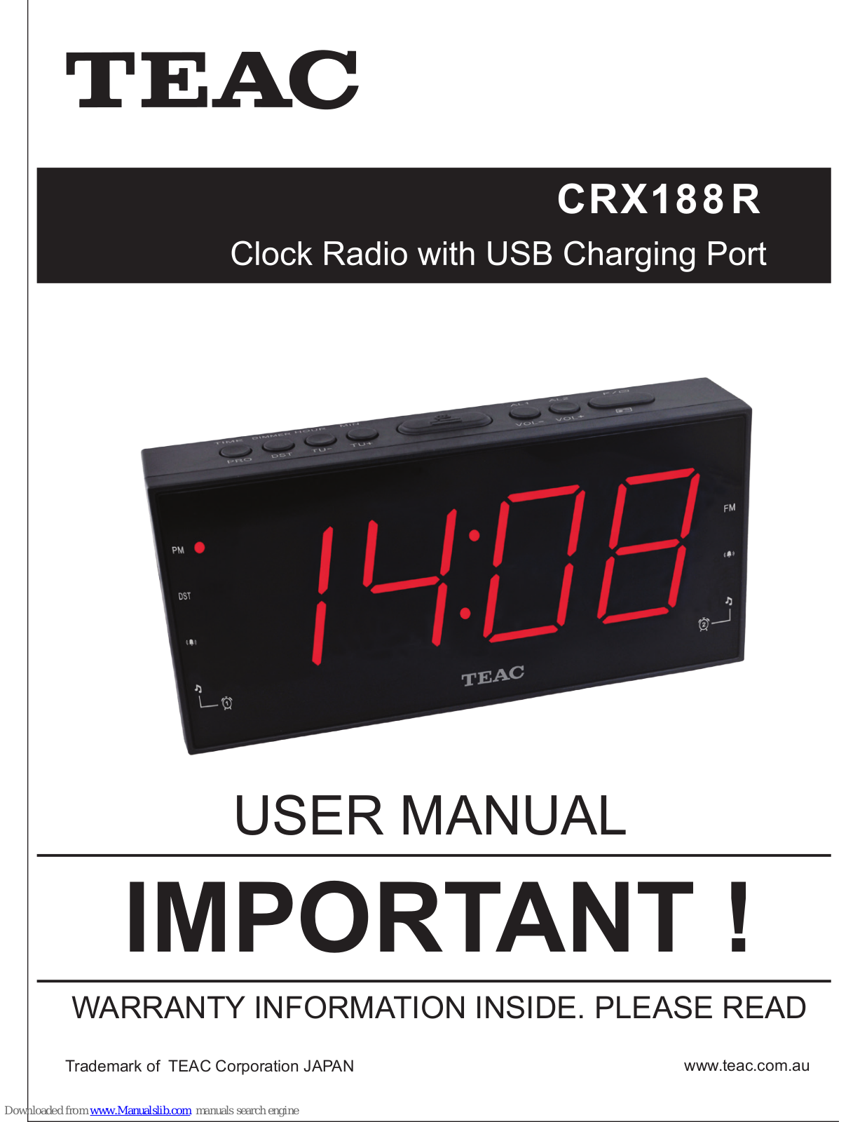 Teac CRX188R User Manual