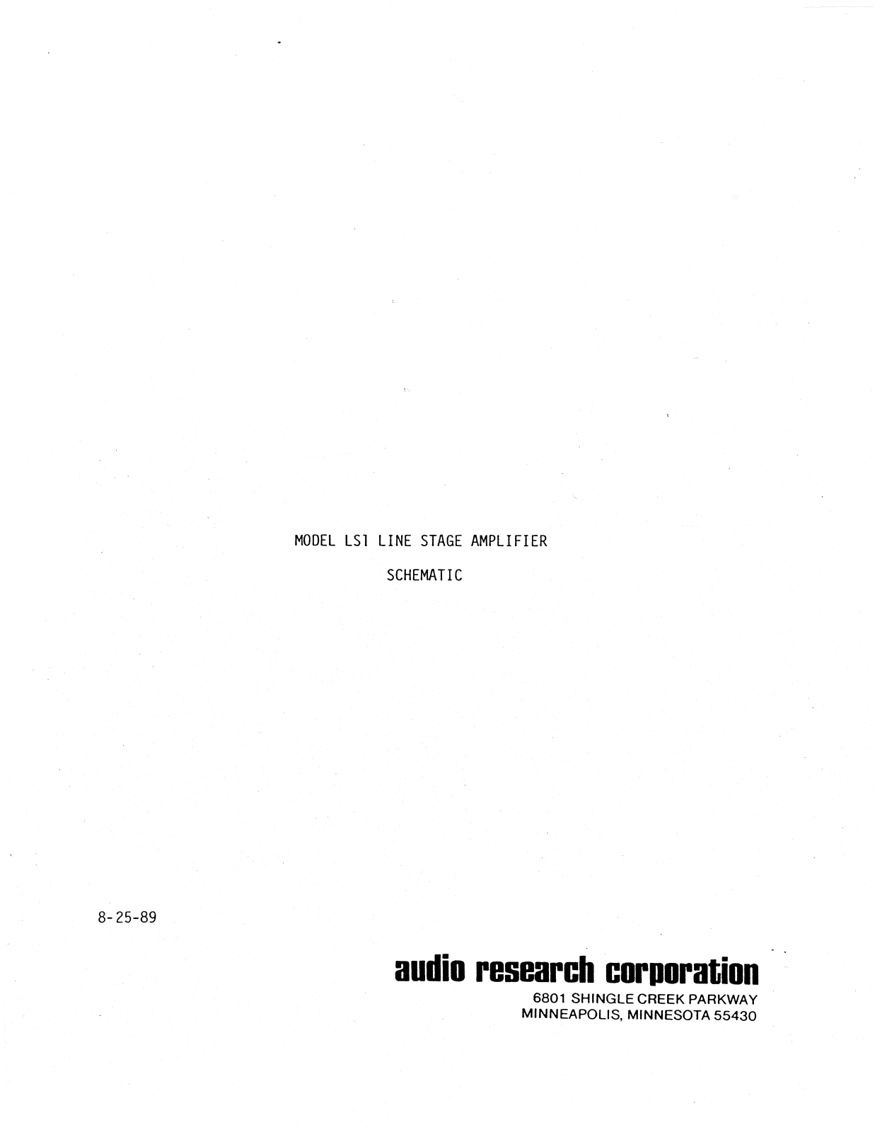 Audio Research LS1 Schematic - ManualMachine.com