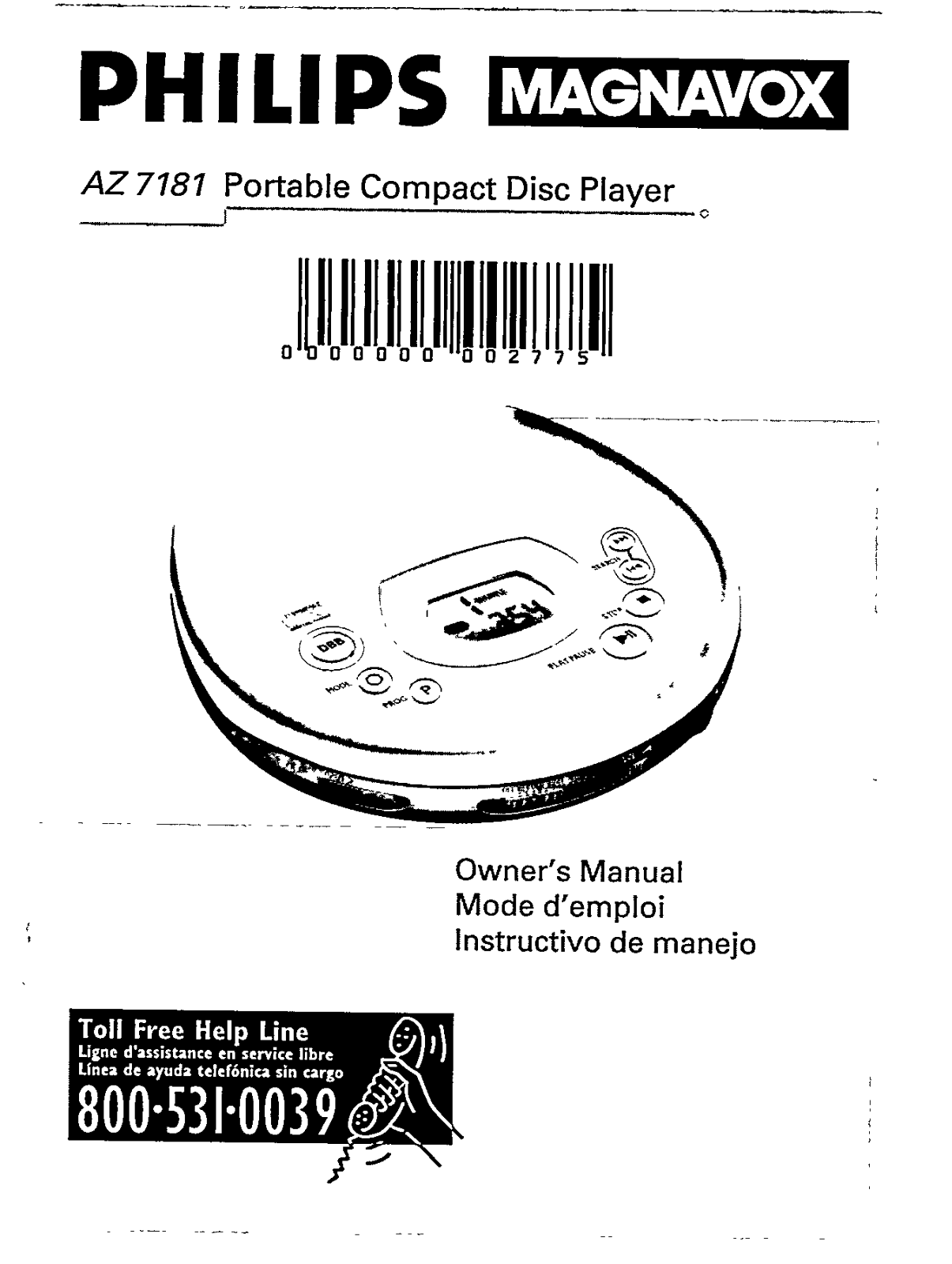 Philips AZ7181 User Manual