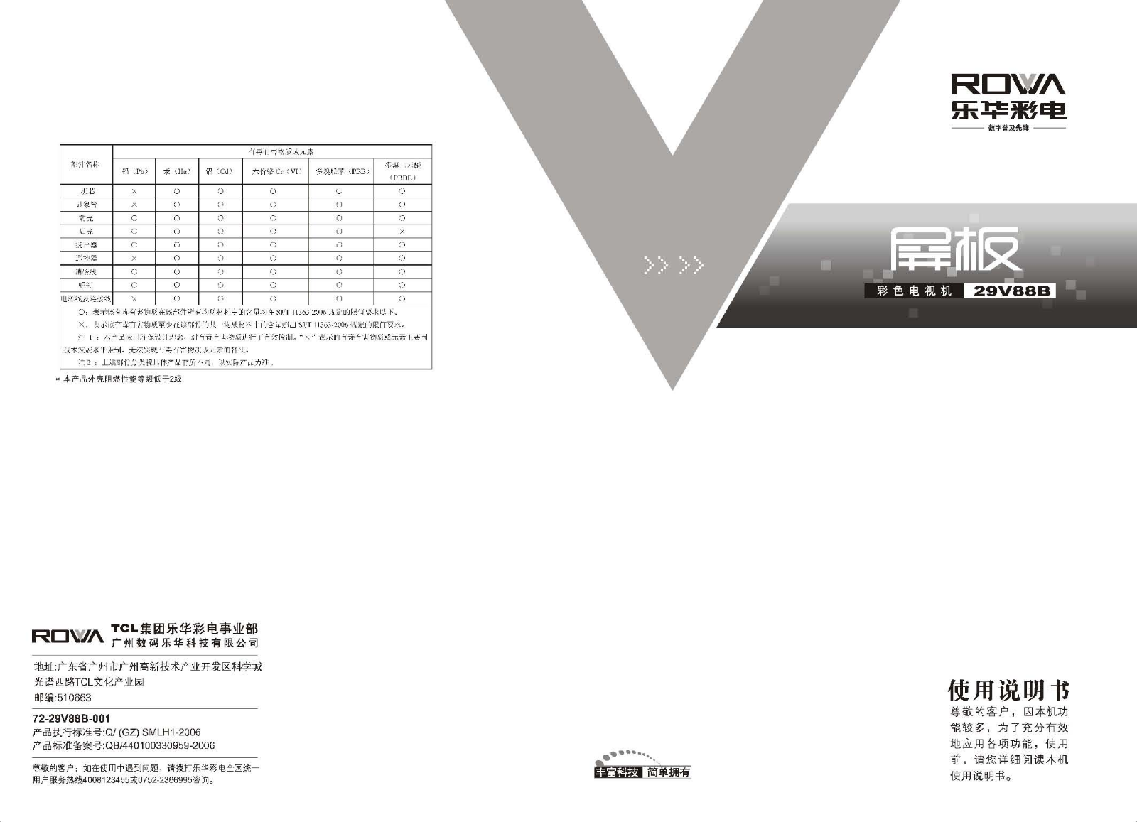 TCL 29V88B User Manual