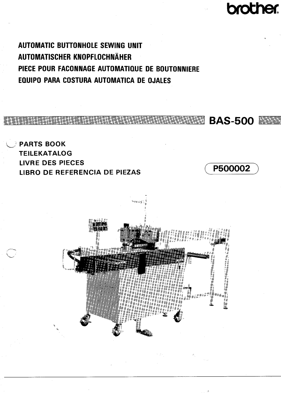 BROTHER BAS-500 Parts List