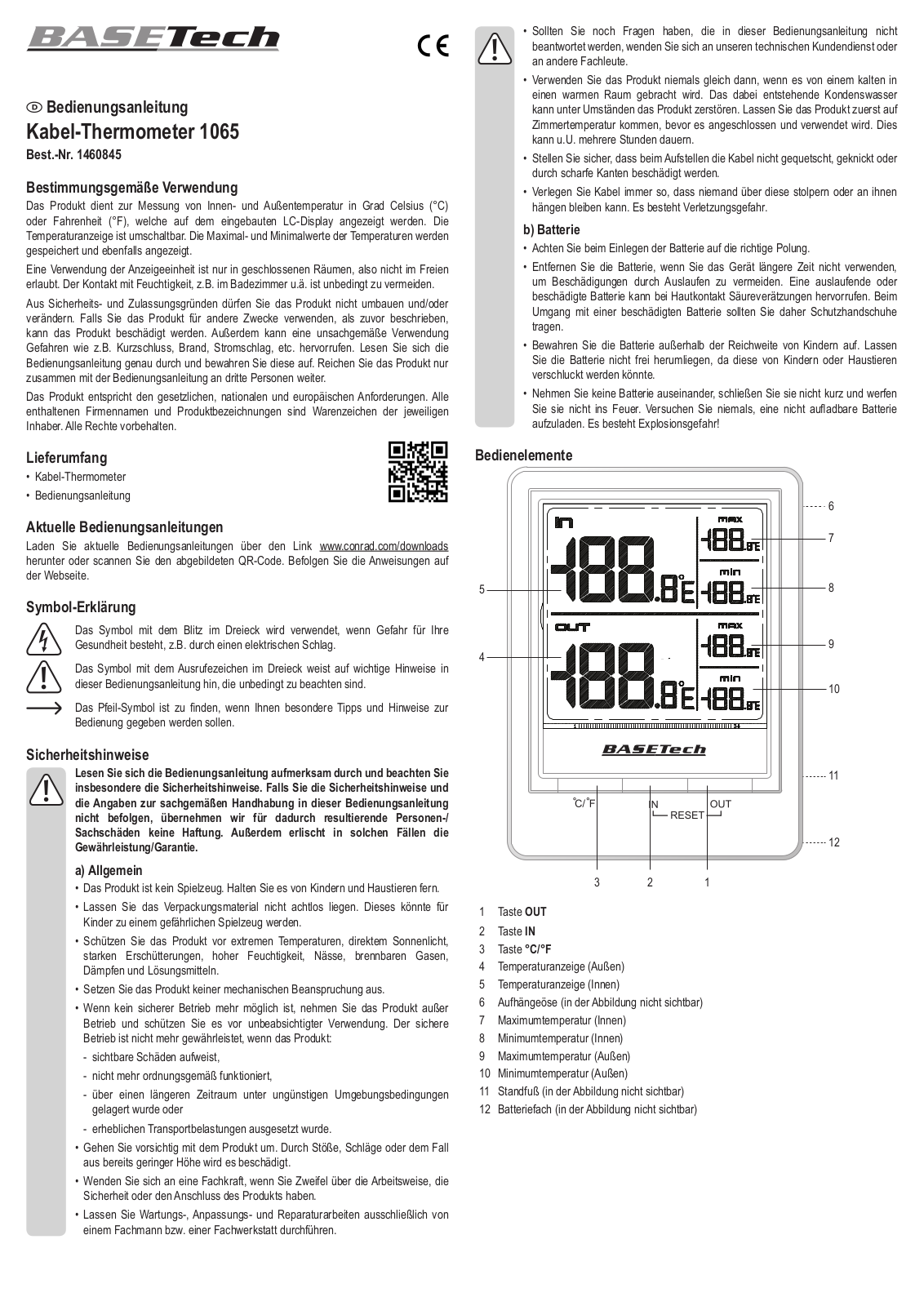 Basetech 1065 User guide