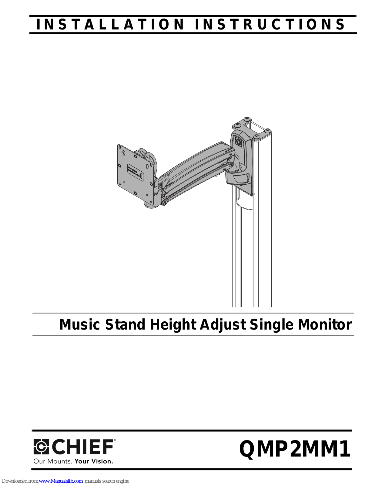 CHIEF QMP2MM1 Installation Instructions Manual