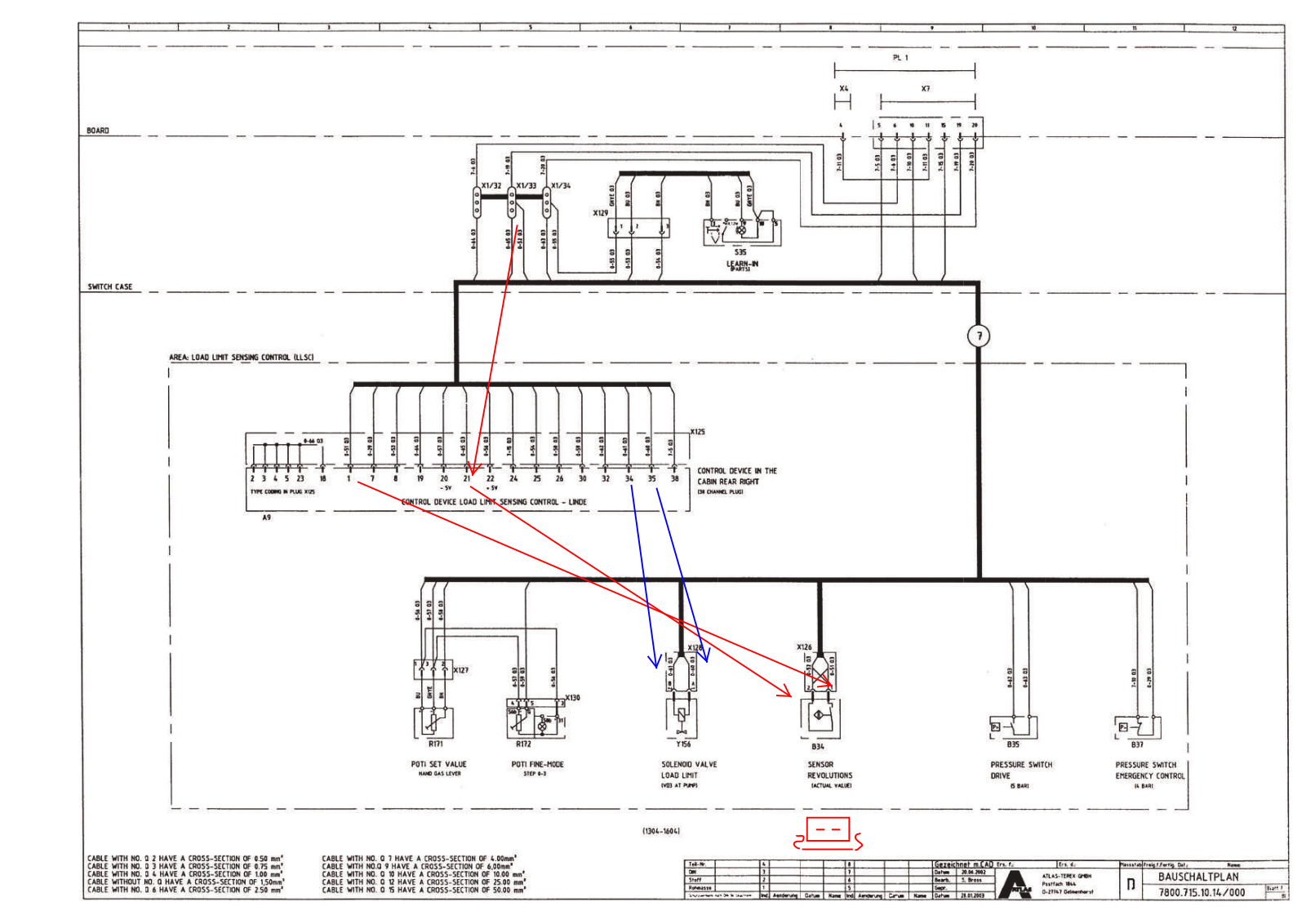 Atlas 1304, 1604 Wiring Diagram