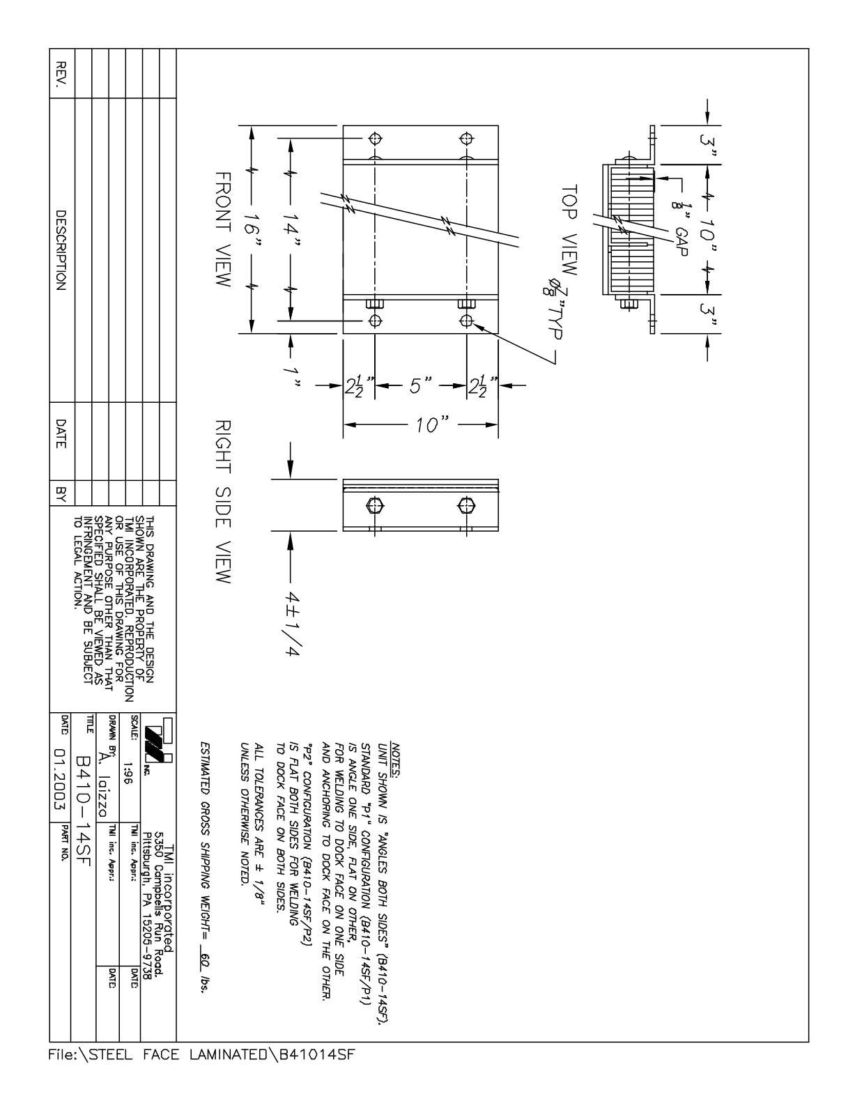 Tmi B41014SF User Manual