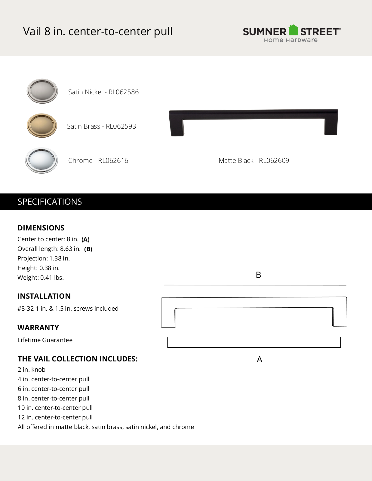 Sumner Street Home Hardware CTHD1201 Specifications - ManualMachine.com