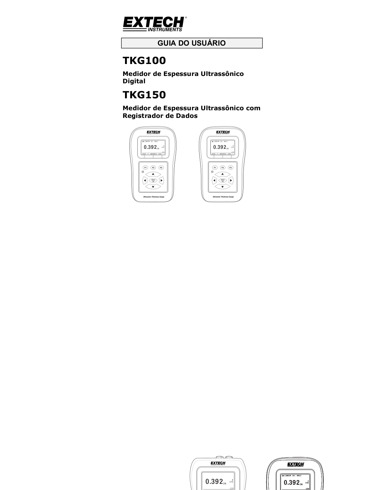 Extech TKG150, TKG100 User guide