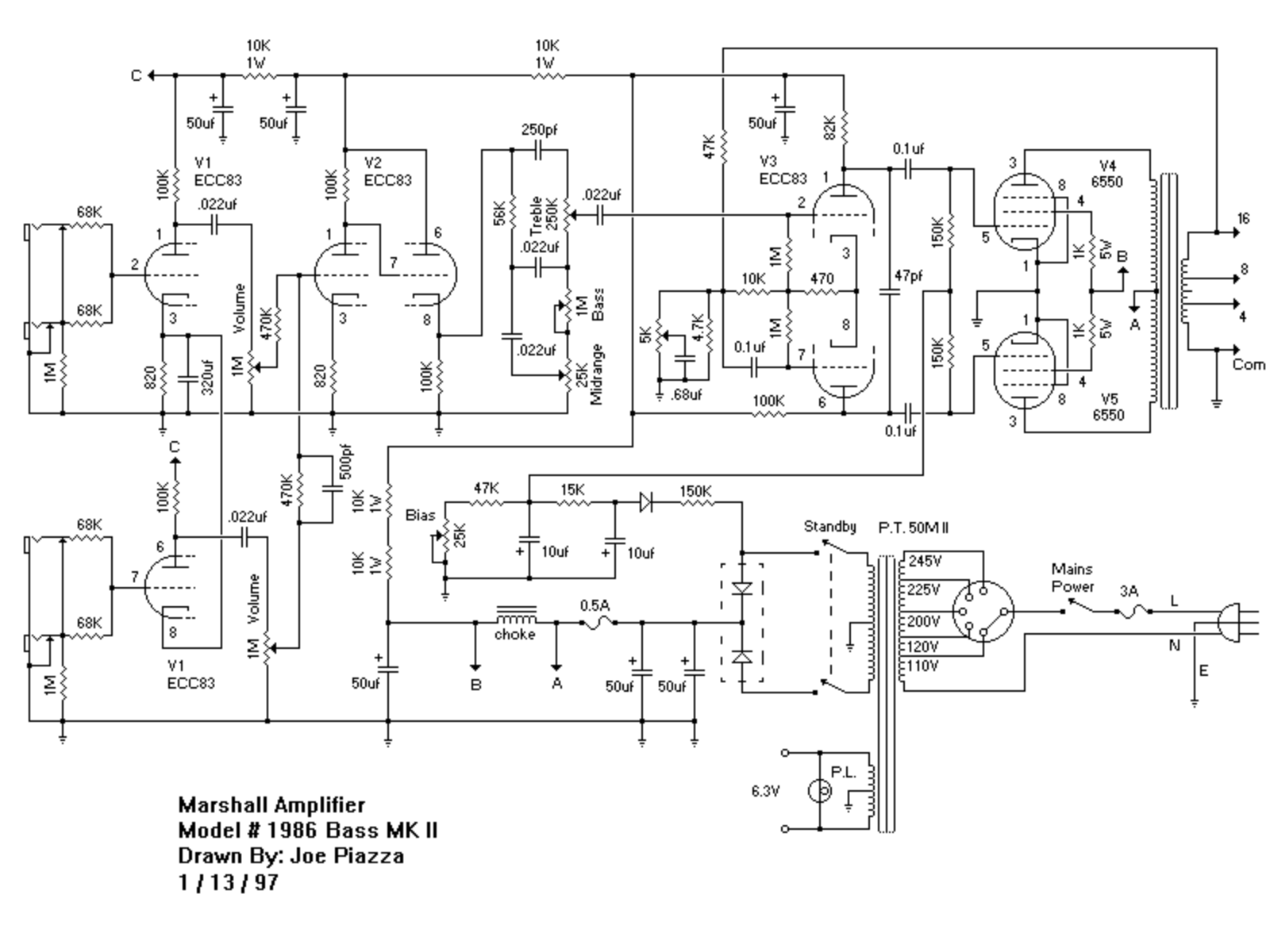 Marshall 1986 schematic