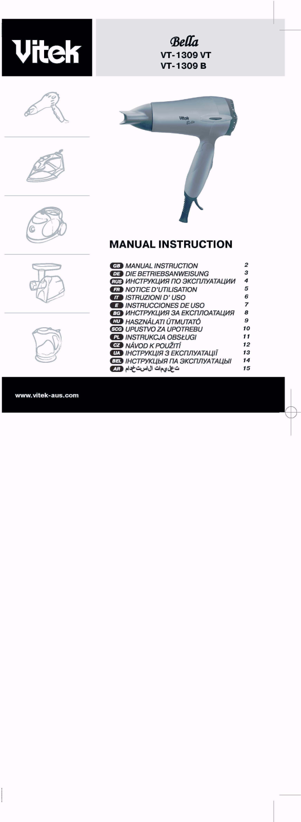 Vitek VT 1309 User Manual