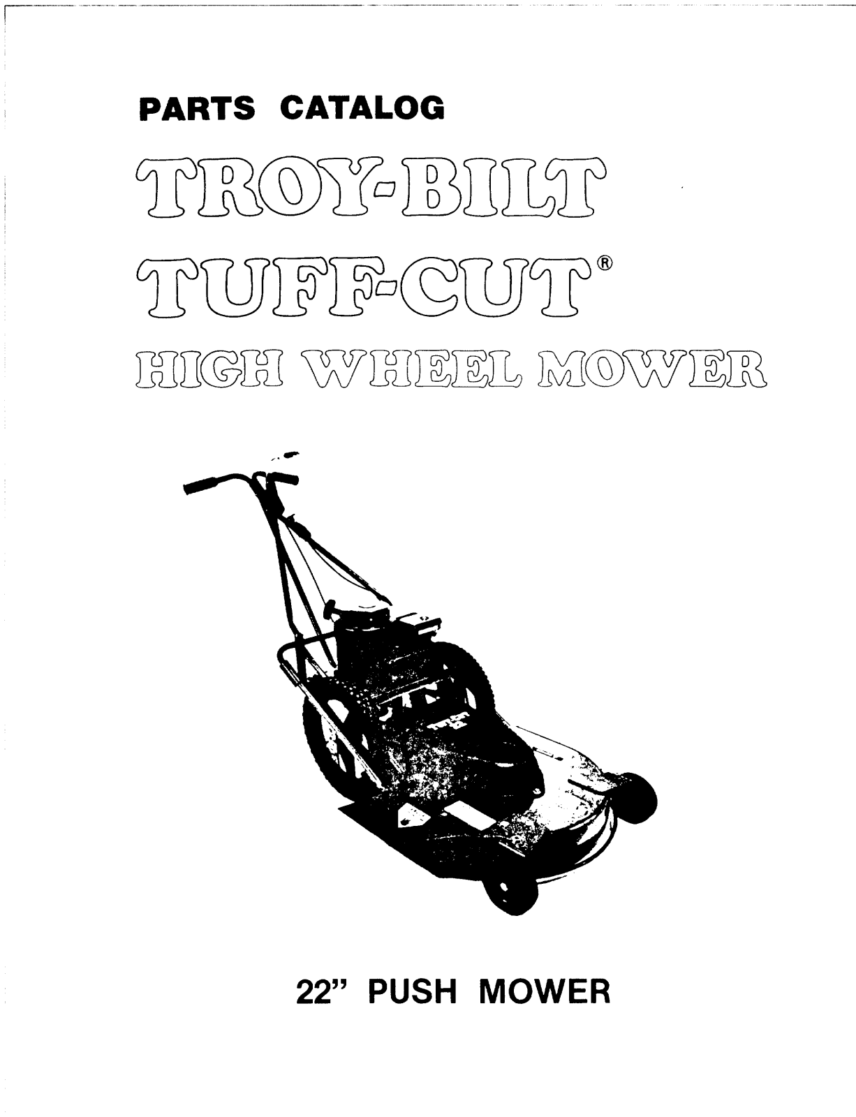 troy-bilt TUFF CUT PARTS LIST